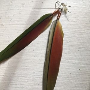 Parrot Feather Earrings